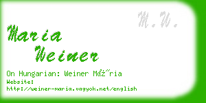 maria weiner business card